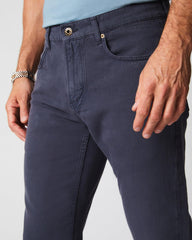 Men Cotton Linen 5 Pocket Pant Carbon Blue | Billy Reid Bottoms