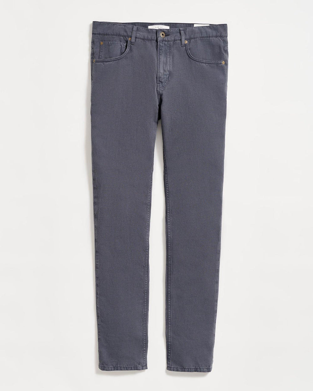 Men Cotton Linen 5 Pocket Pant Carbon Blue | Billy Reid Bottoms