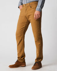 Men Cotton Linen 5 Pocket Pant Dark Tan | Billy Reid Bottoms