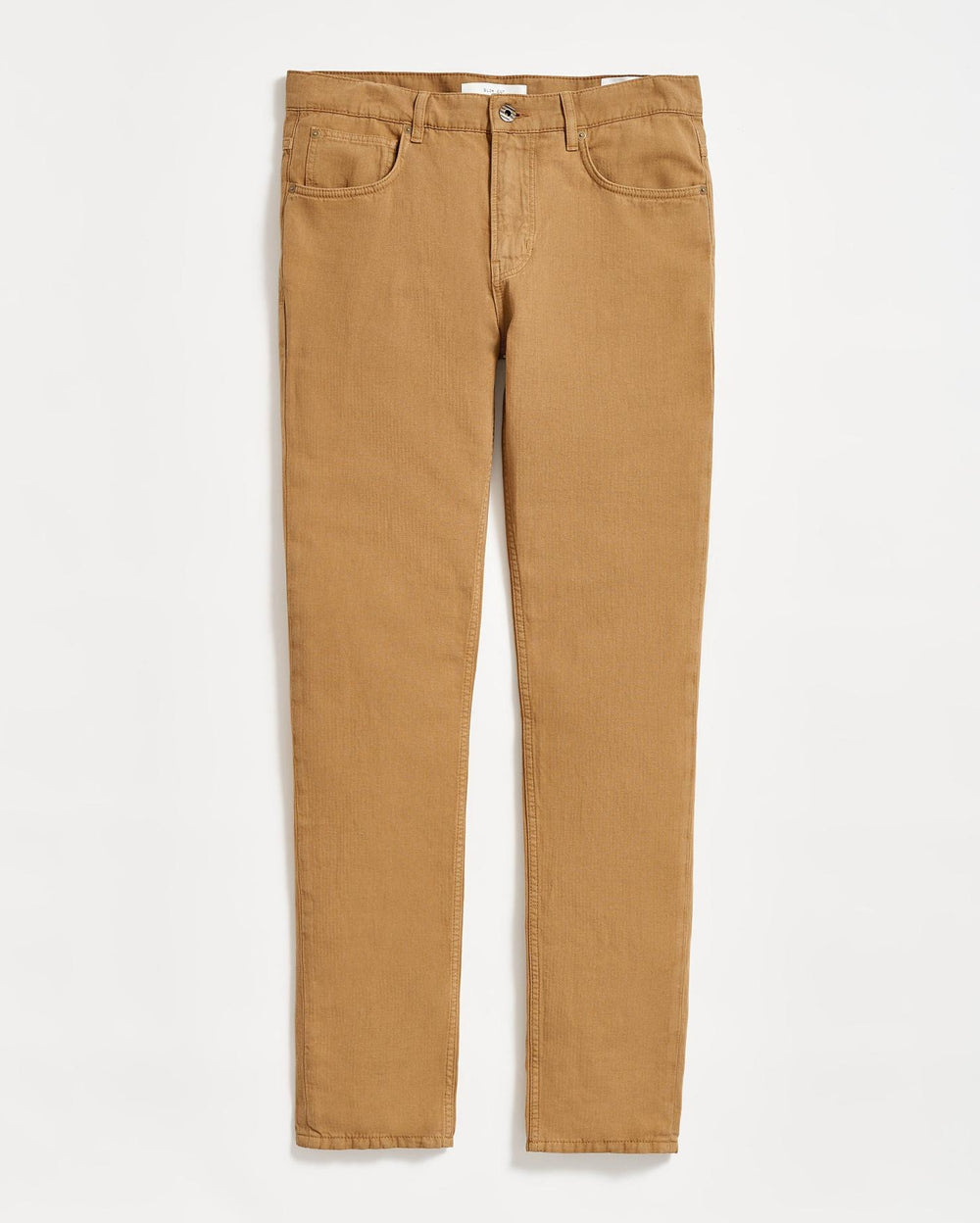 Men Cotton Linen 5 Pocket Pant Dark Tan | Billy Reid Bottoms