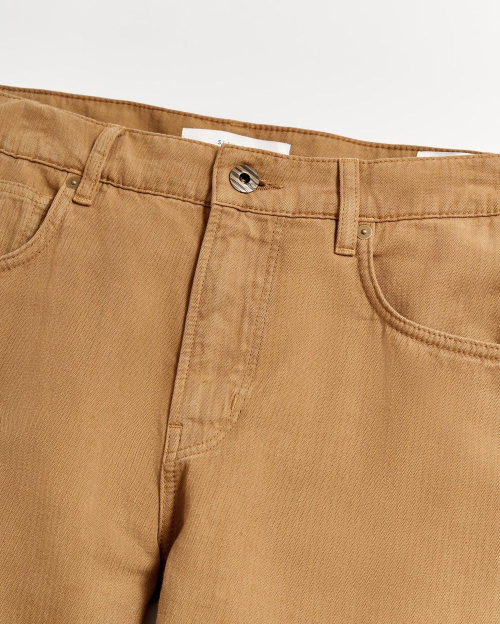 Men Cotton Linen 5 Pocket Pant Dark Tan | Billy Reid Bottoms