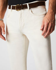 Men Cotton Linen 5 Pocket Pant Eggshell | Billy Reid Bottoms