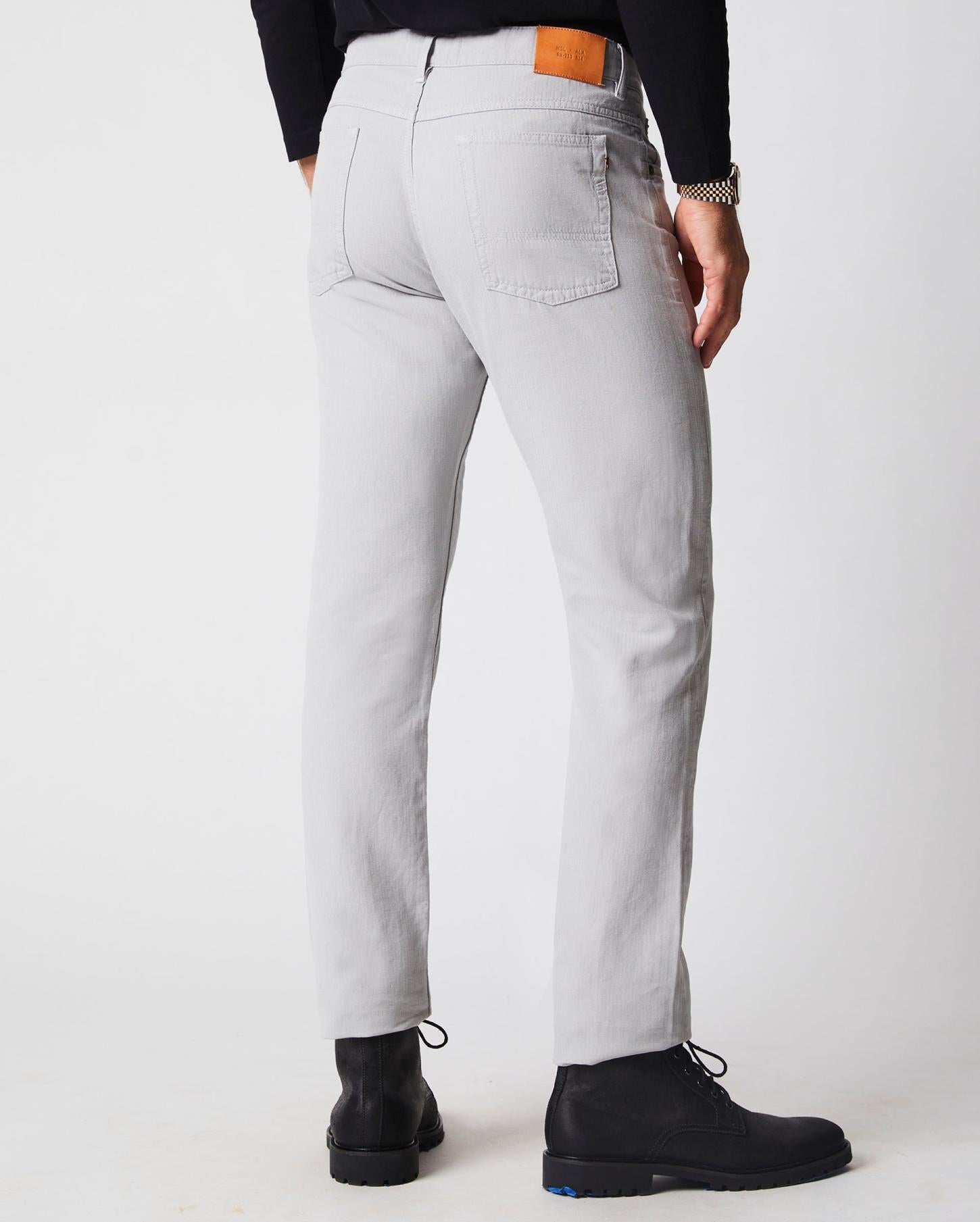 Men Cotton Linen 5 Pocket Pant Quarry | Billy Reid Bottoms