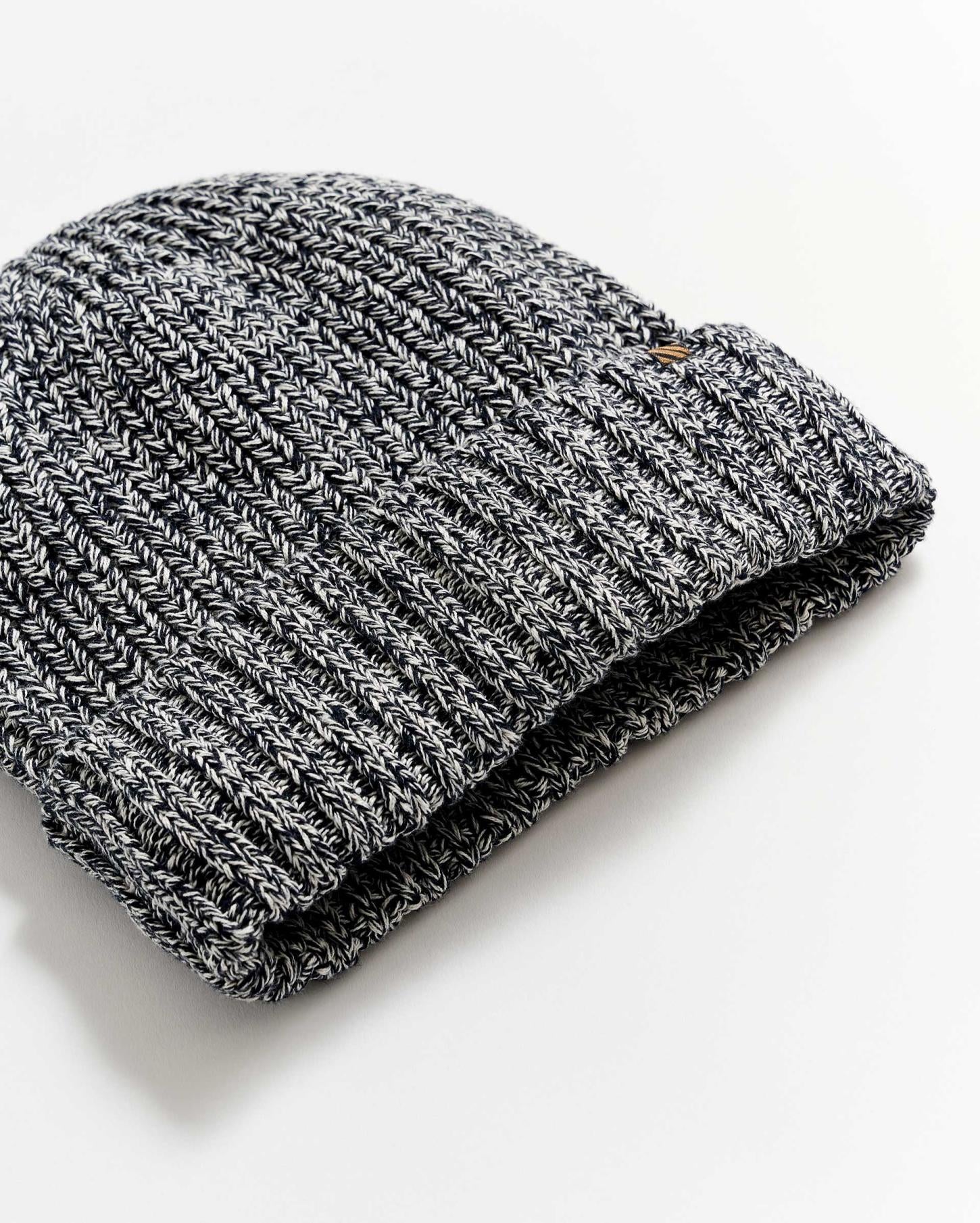 Men Cotton Ribbon Beanie Carbon Blue | Billy Reid Accessories