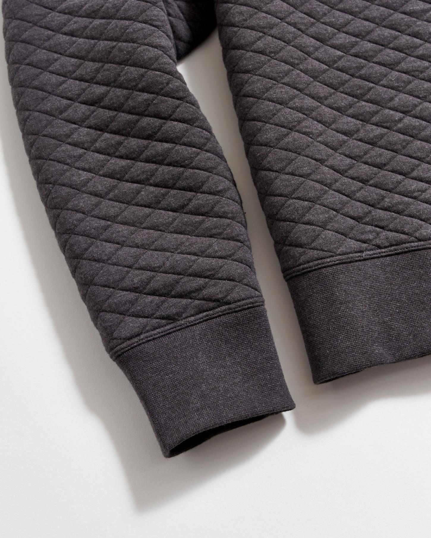 Men Diamond Quilt Half Zip Black | Billy Reid Sweaters &amp; Sweatshirts