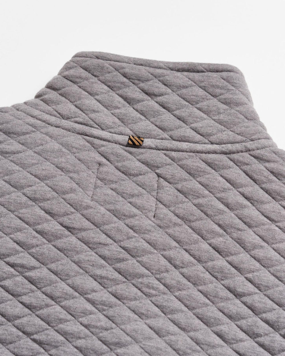 Men Diamond Quilt Half Zip Medium Grey | Billy Reid Sweaters &amp; Sweatshirts