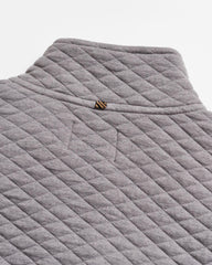Men Diamond Quilt Half Zip Medium Grey | Billy Reid Sweaters &amp; Sweatshirts