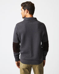 Men Diamond Quilt Shawl Black | Billy Reid Sweaters &amp; Sweatshirts