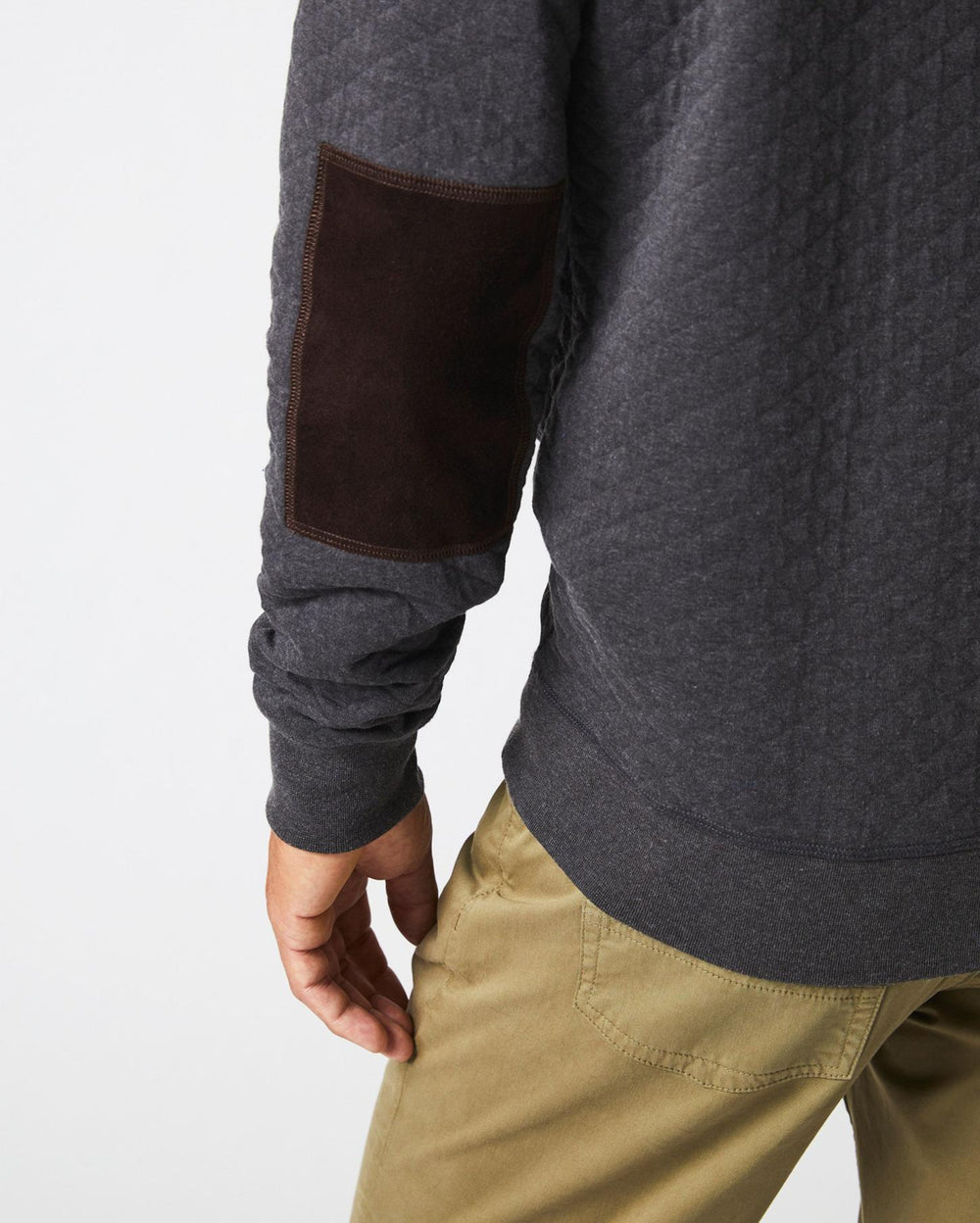 Men Diamond Quilt Shawl Black | Billy Reid Sweaters &amp; Sweatshirts