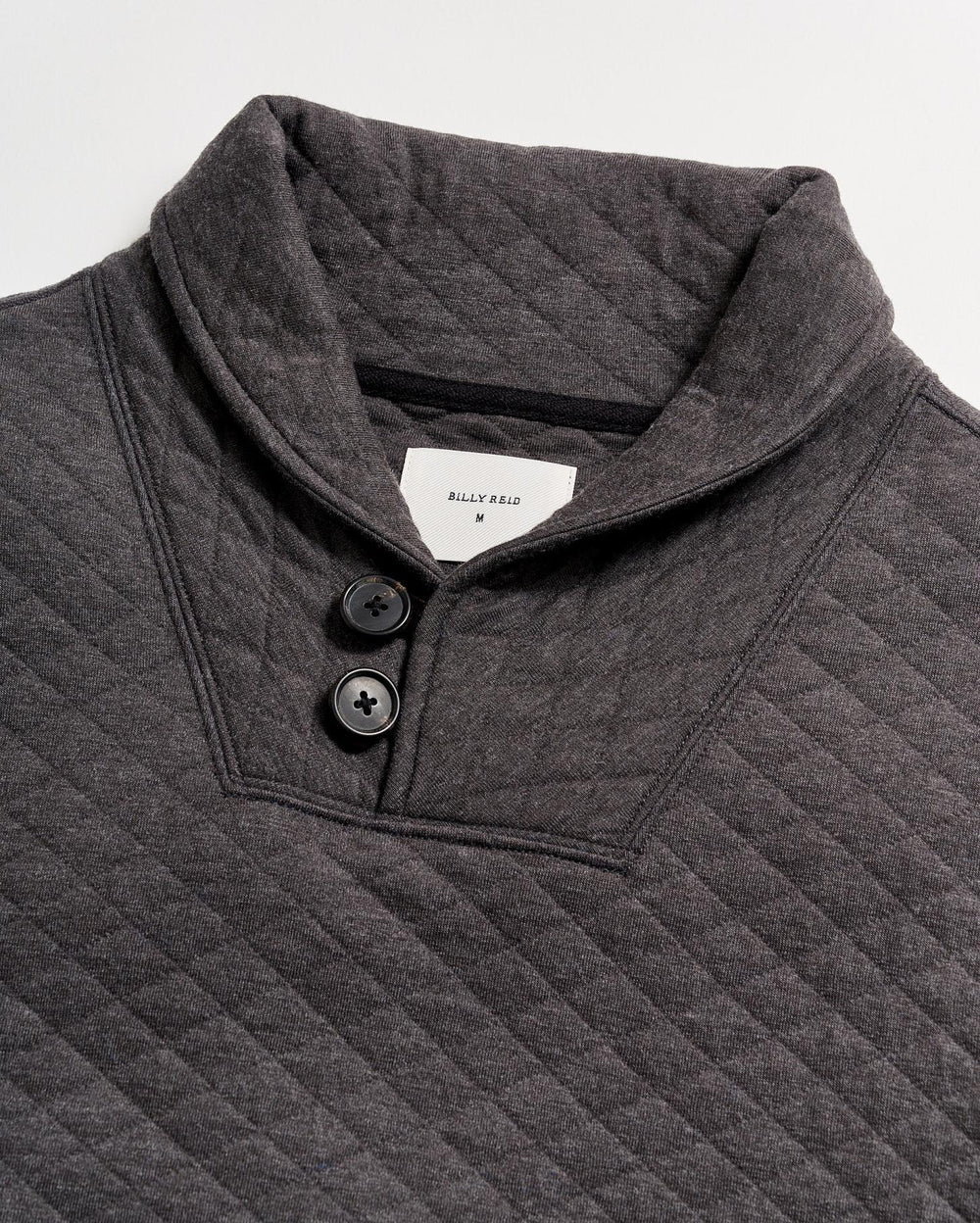 Men Diamond Quilt Shawl Black | Billy Reid Sweaters &amp; Sweatshirts