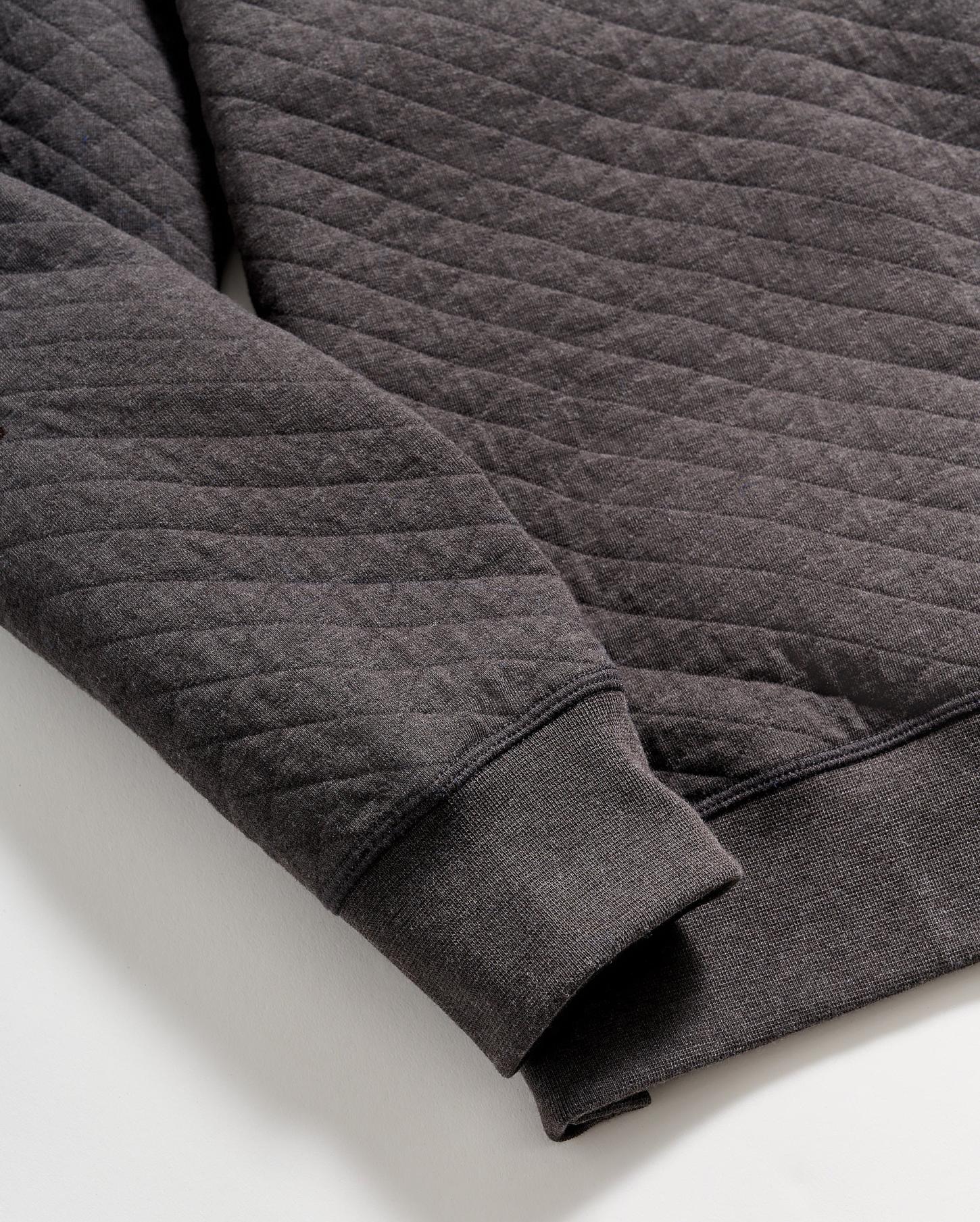 Men Diamond Quilt Shawl Black | Billy Reid Sweaters &amp; Sweatshirts