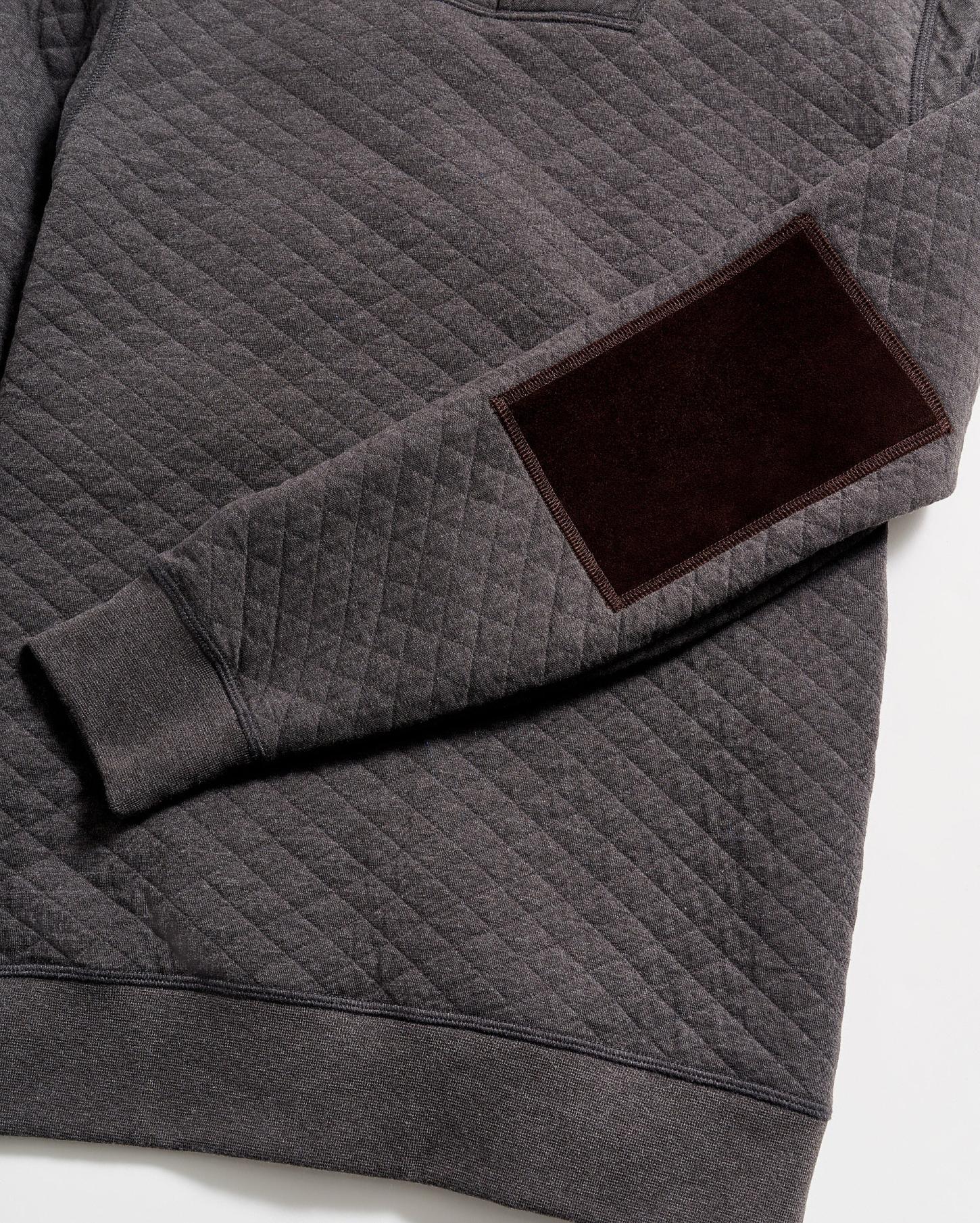 Men Diamond Quilt Shawl Black | Billy Reid Sweaters &amp; Sweatshirts