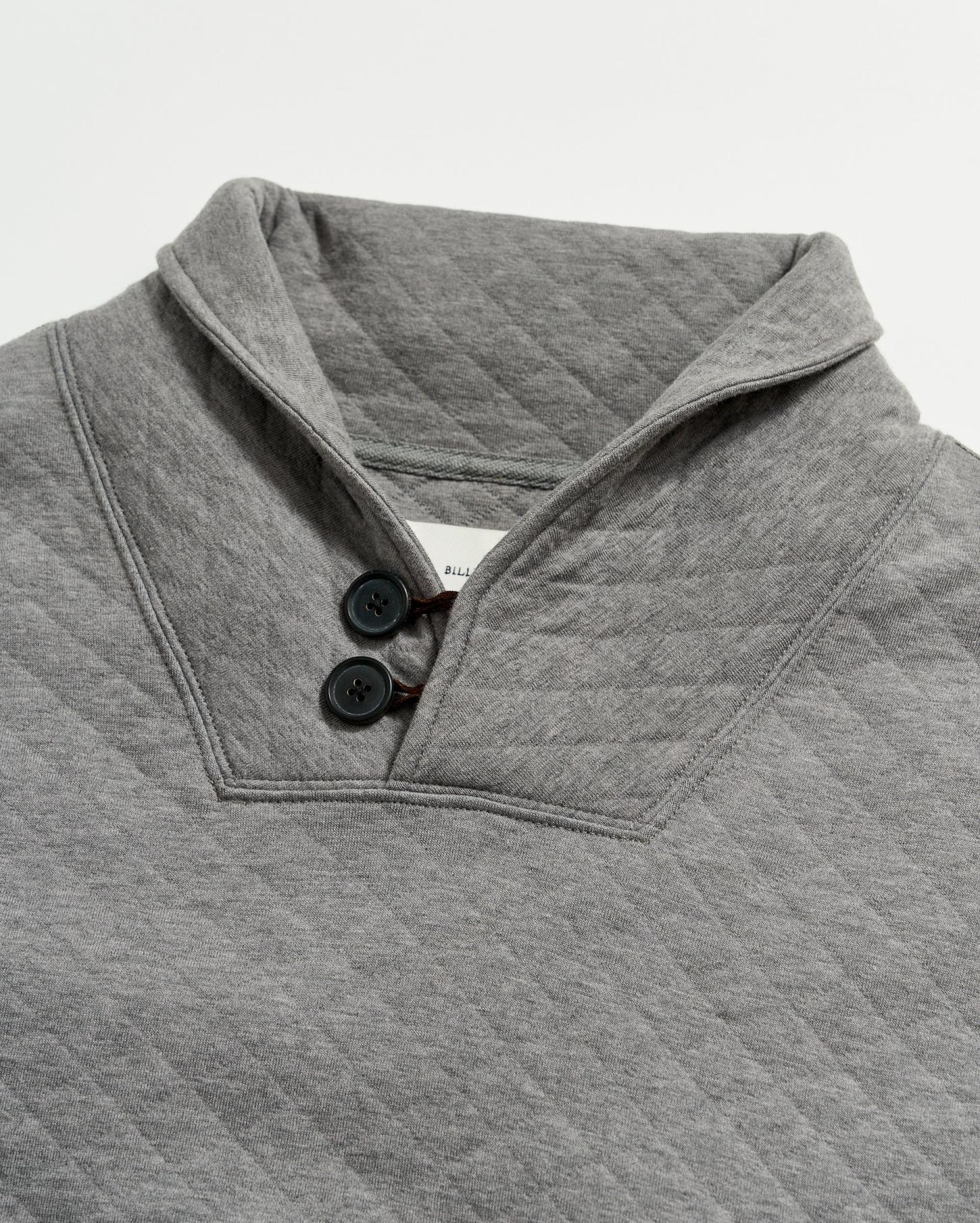 Men Diamond Quilt Shawl Medium Grey | Billy Reid Sweaters &amp; Sweatshirts