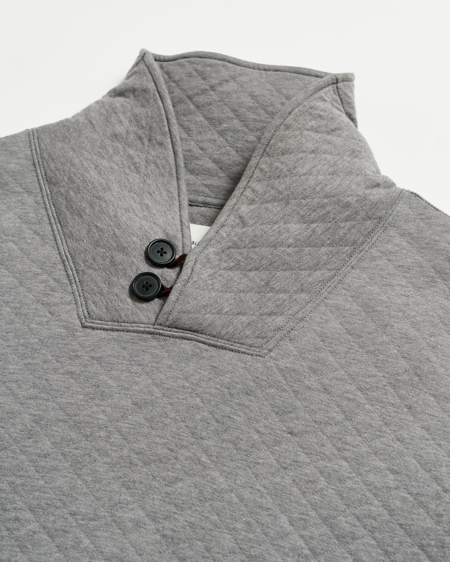Men Diamond Quilt Shawl Medium Grey | Billy Reid Sweaters &amp; Sweatshirts