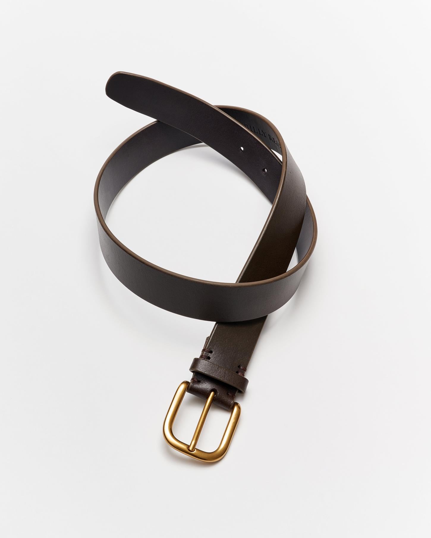 Men Distressed Leather Belt Cinnamon | Billy Reid Suiting