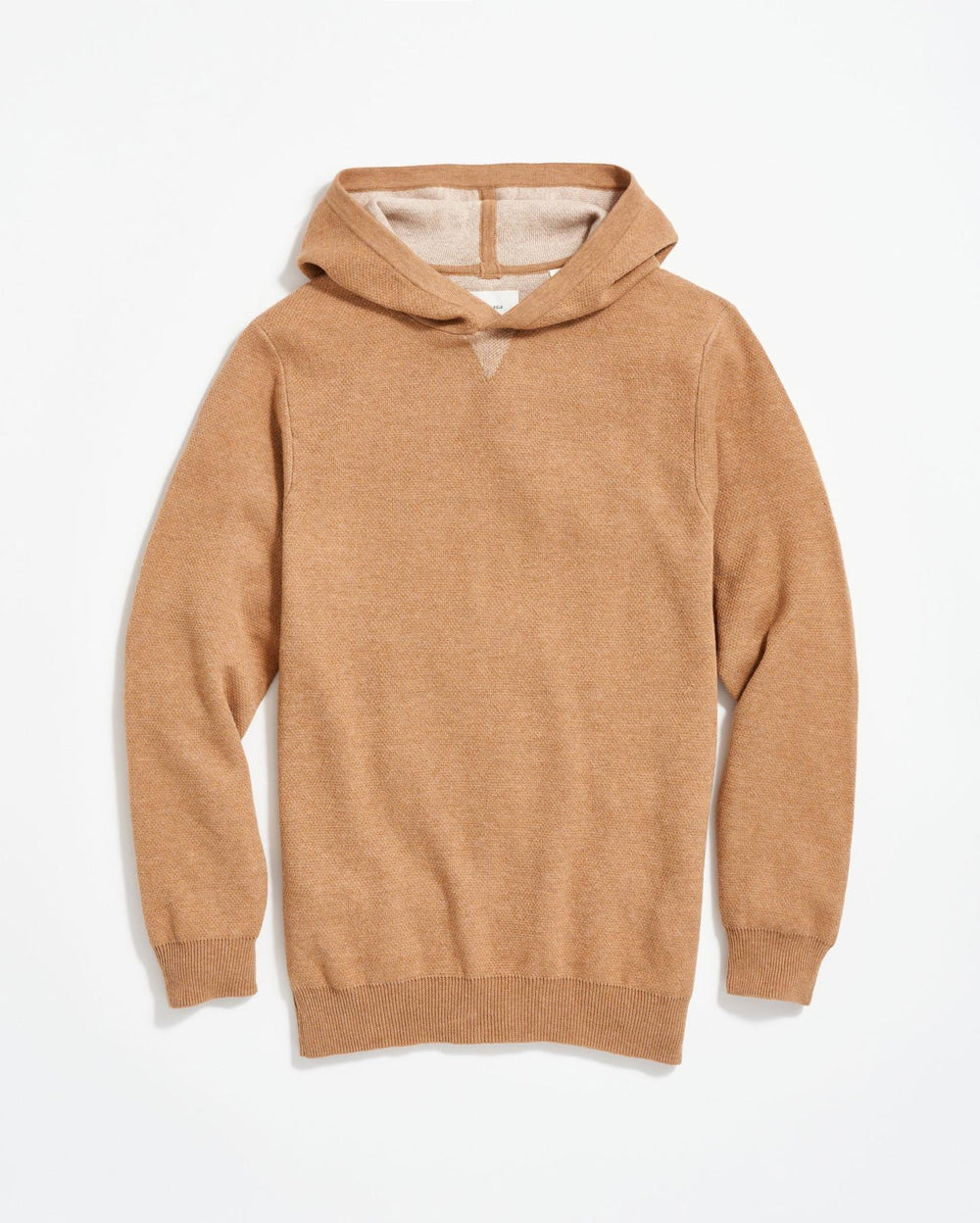 Men Double Knit Hoodie Sweater Camel | Billy Reid Sweaters &amp; Sweatshirts