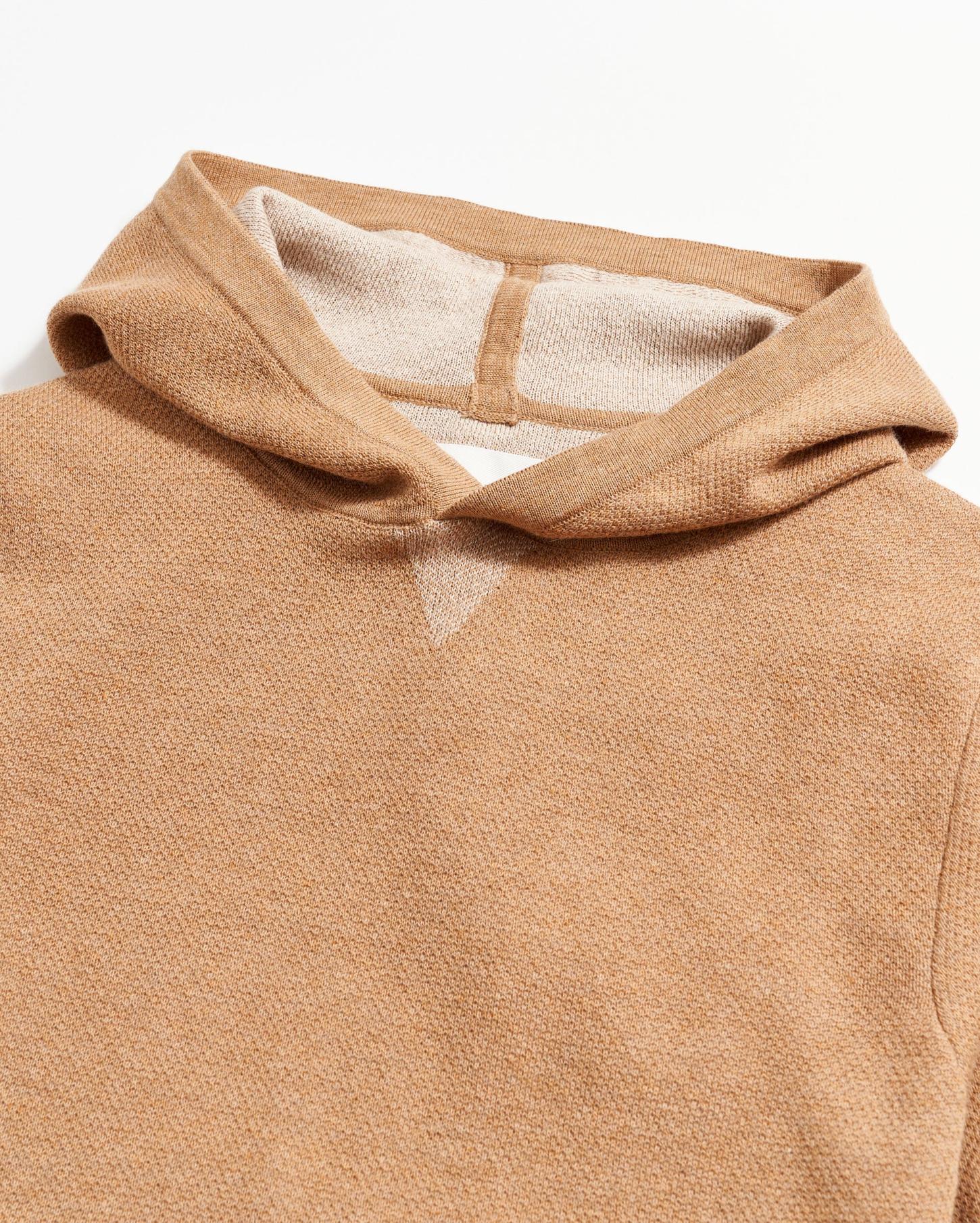 Men Double Knit Hoodie Sweater Camel | Billy Reid Sweaters &amp; Sweatshirts