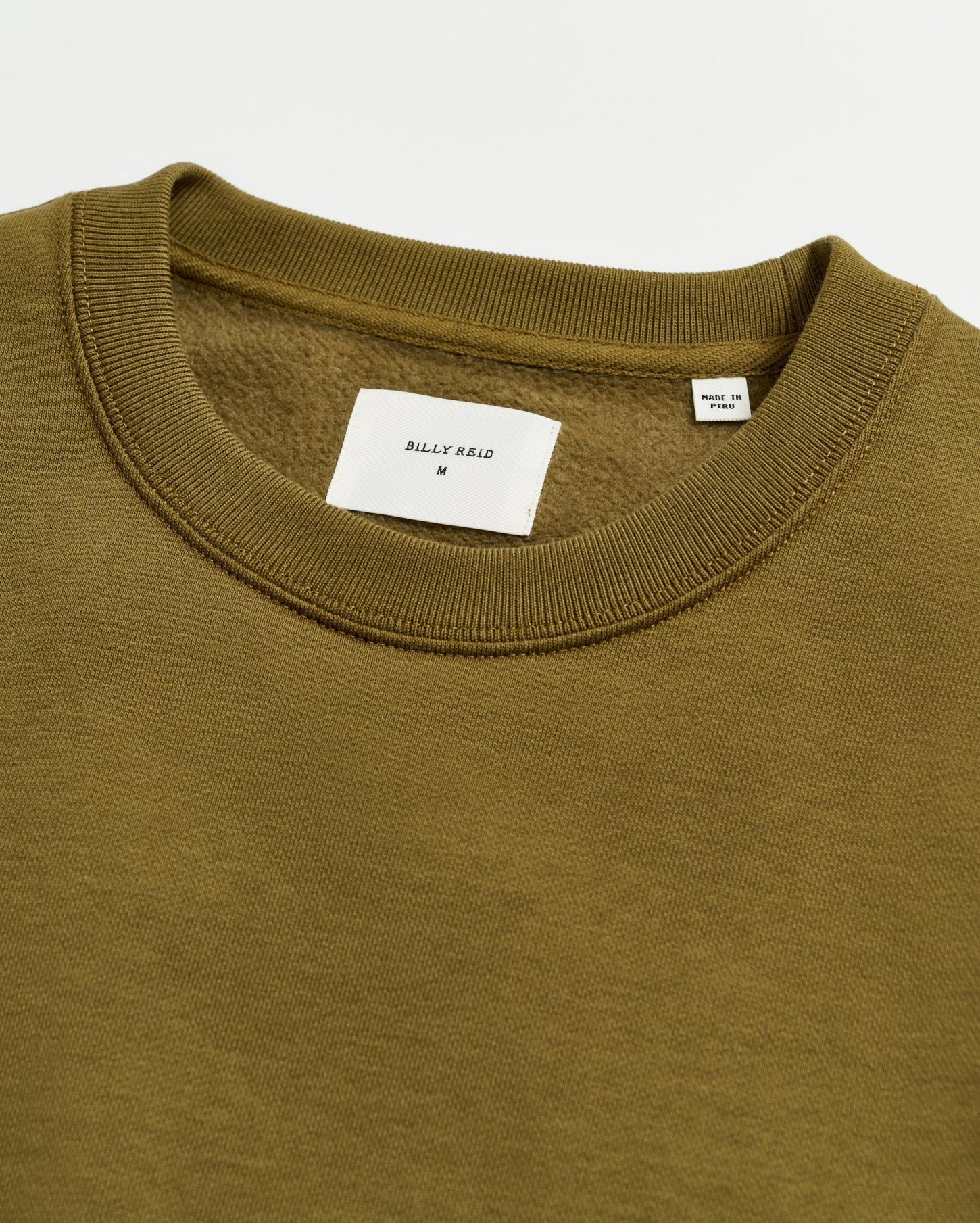 Men Dover Sweatshirt Olive Drab | Billy Reid Sweaters &amp; Sweatshirts