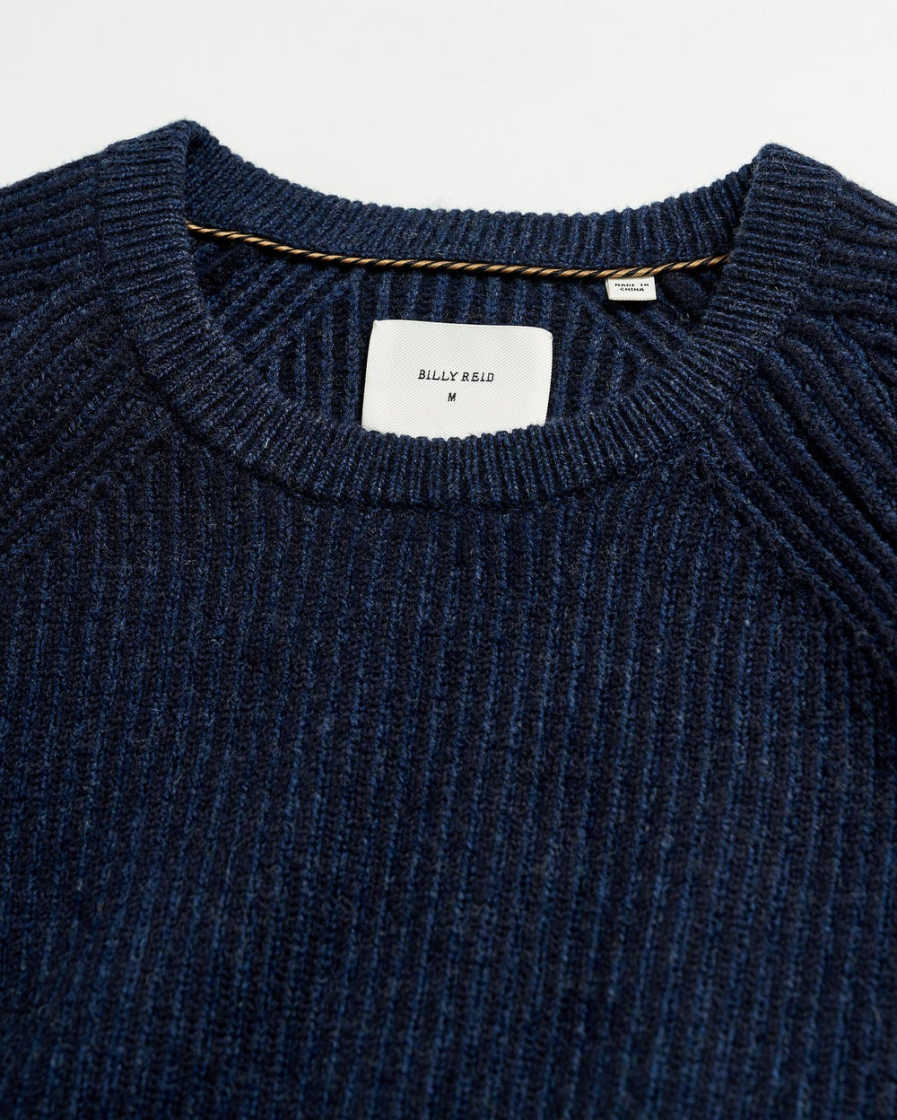 Men Fisherman Rib Crew Navy | Billy Reid Sweaters &amp; Sweatshirts
