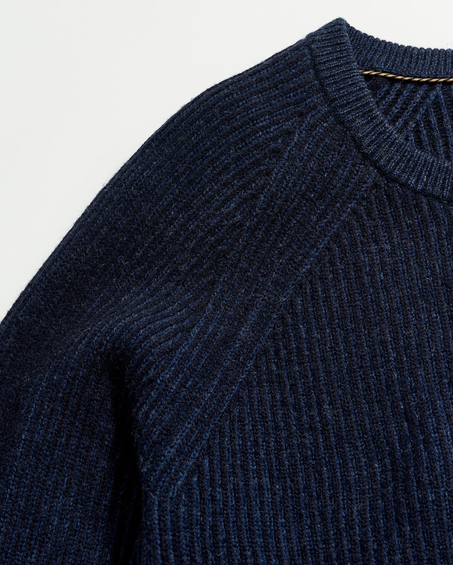 Men Fisherman Rib Crew Navy | Billy Reid Sweaters &amp; Sweatshirts