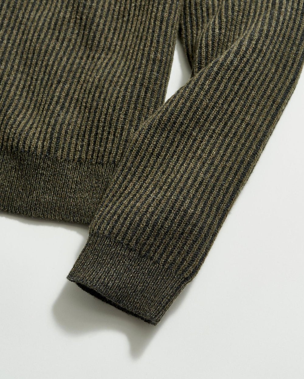 Men Fisherman Rib Crew Olive | Billy Reid Sweaters &amp; Sweatshirts