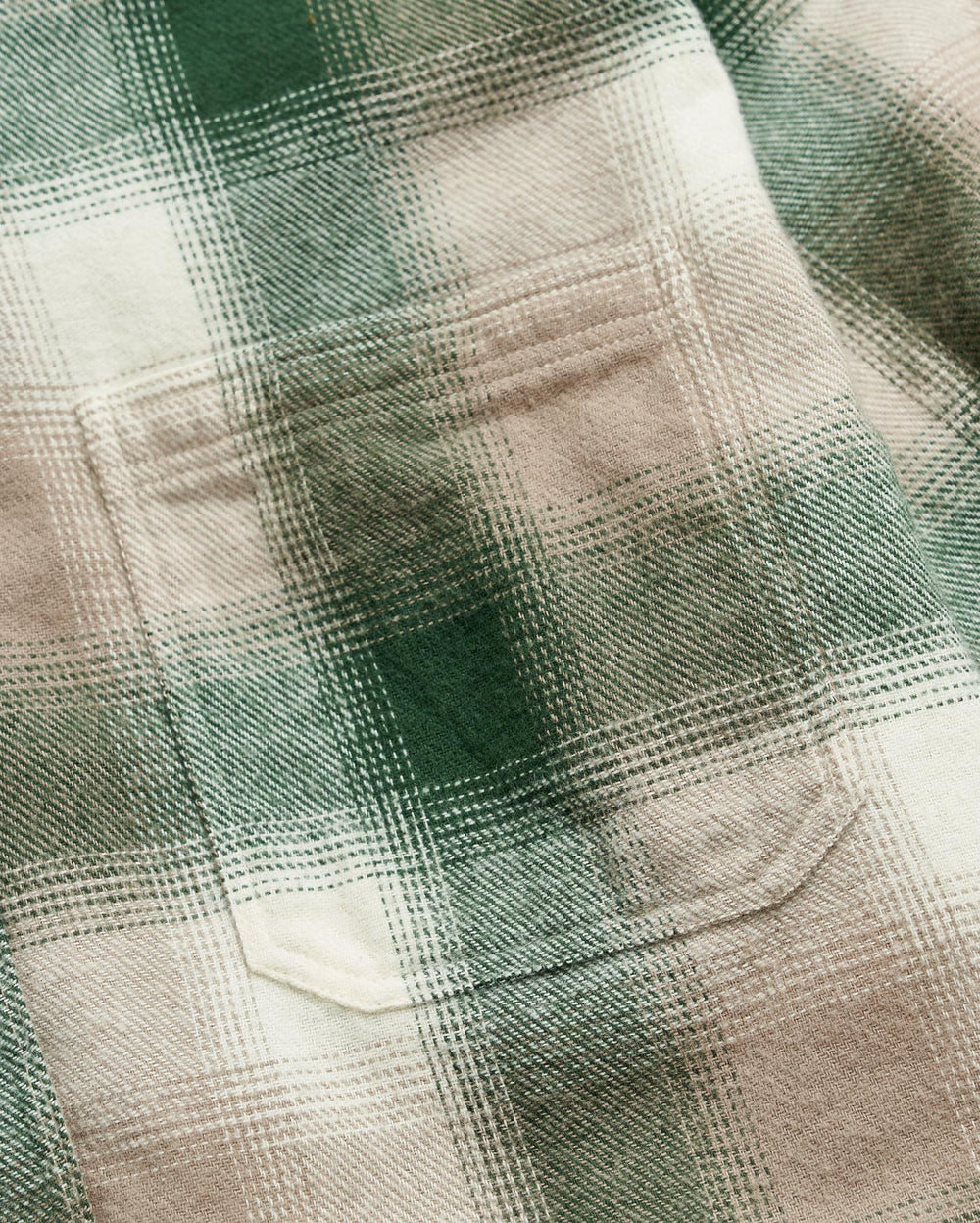 Men Flannel Bold Plaid Tuscumbia Shirt Bd Natural/green | Billy Reid Shirting