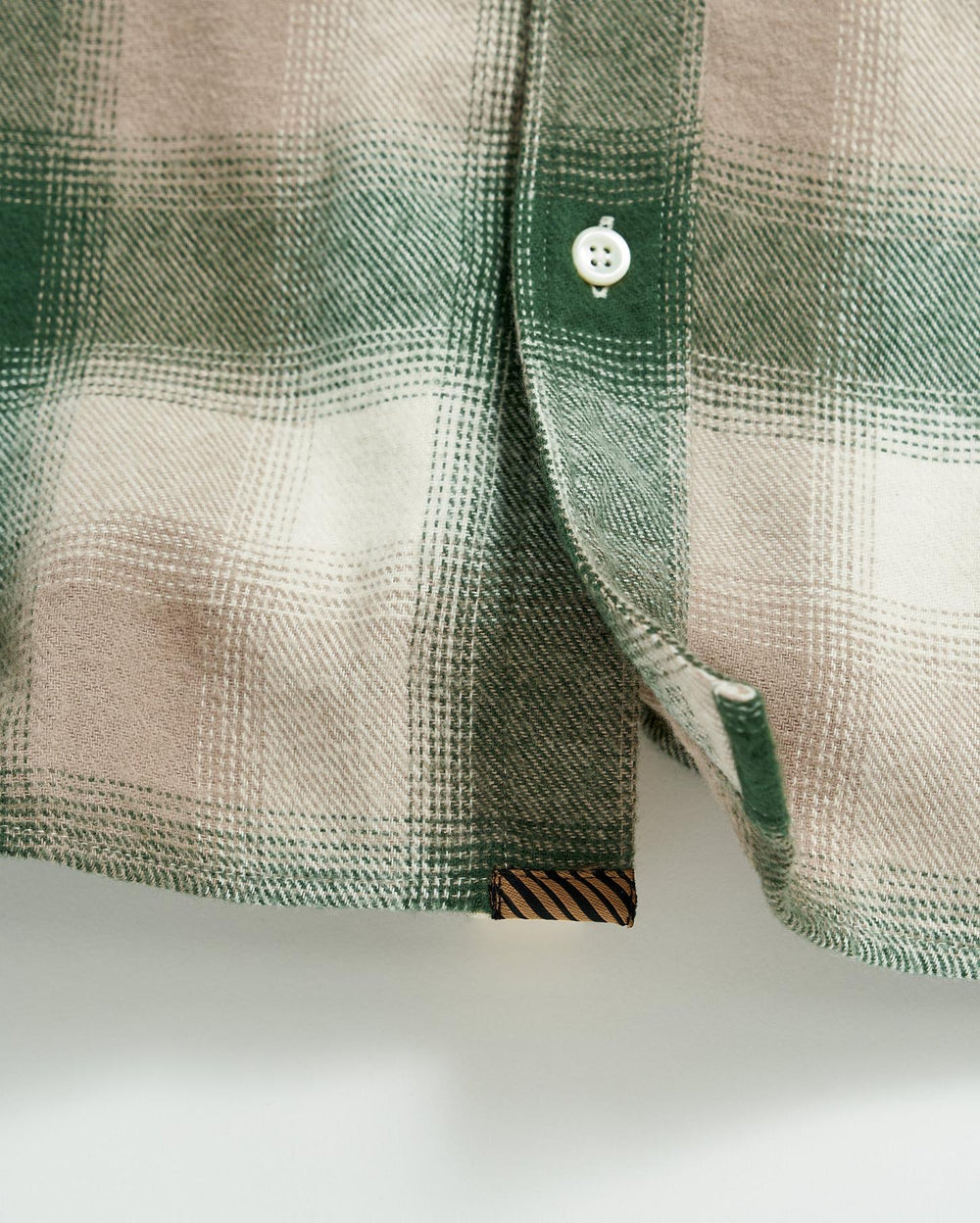 Men Flannel Bold Plaid Tuscumbia Shirt Bd Natural/green | Billy Reid Shirting