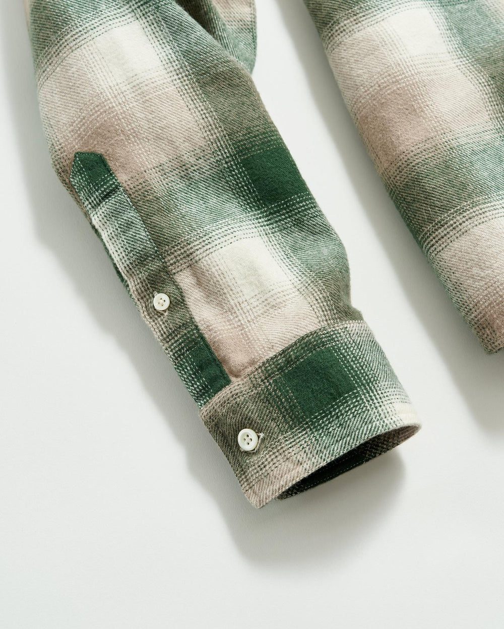 Men Flannel Bold Plaid Tuscumbia Shirt Bd Natural/green | Billy Reid Shirting