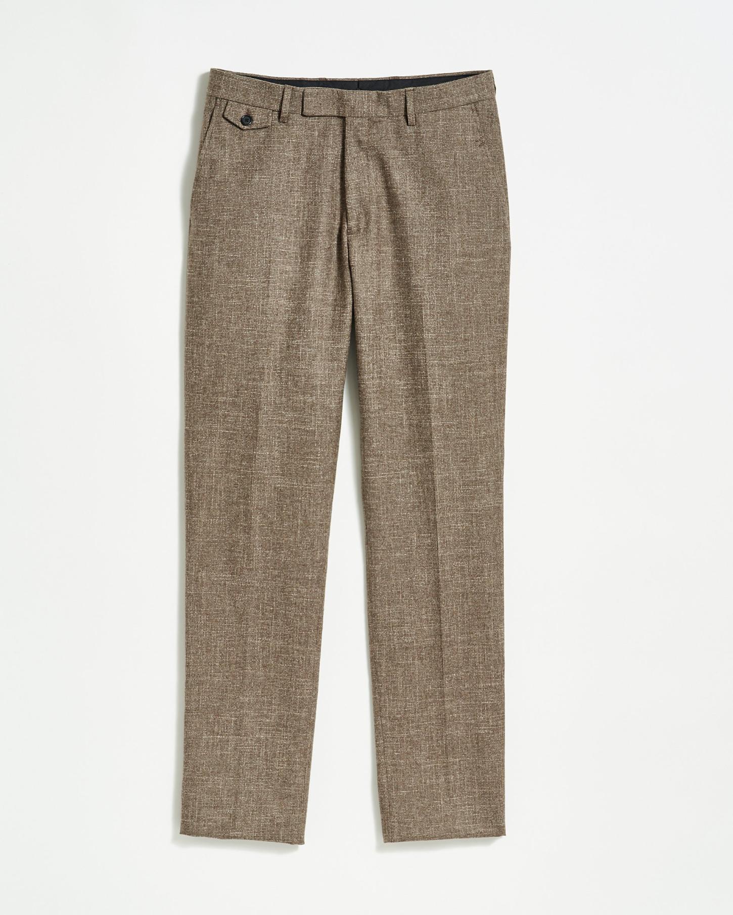 Men Flat Front Trouser Black/brown | Billy Reid Suiting