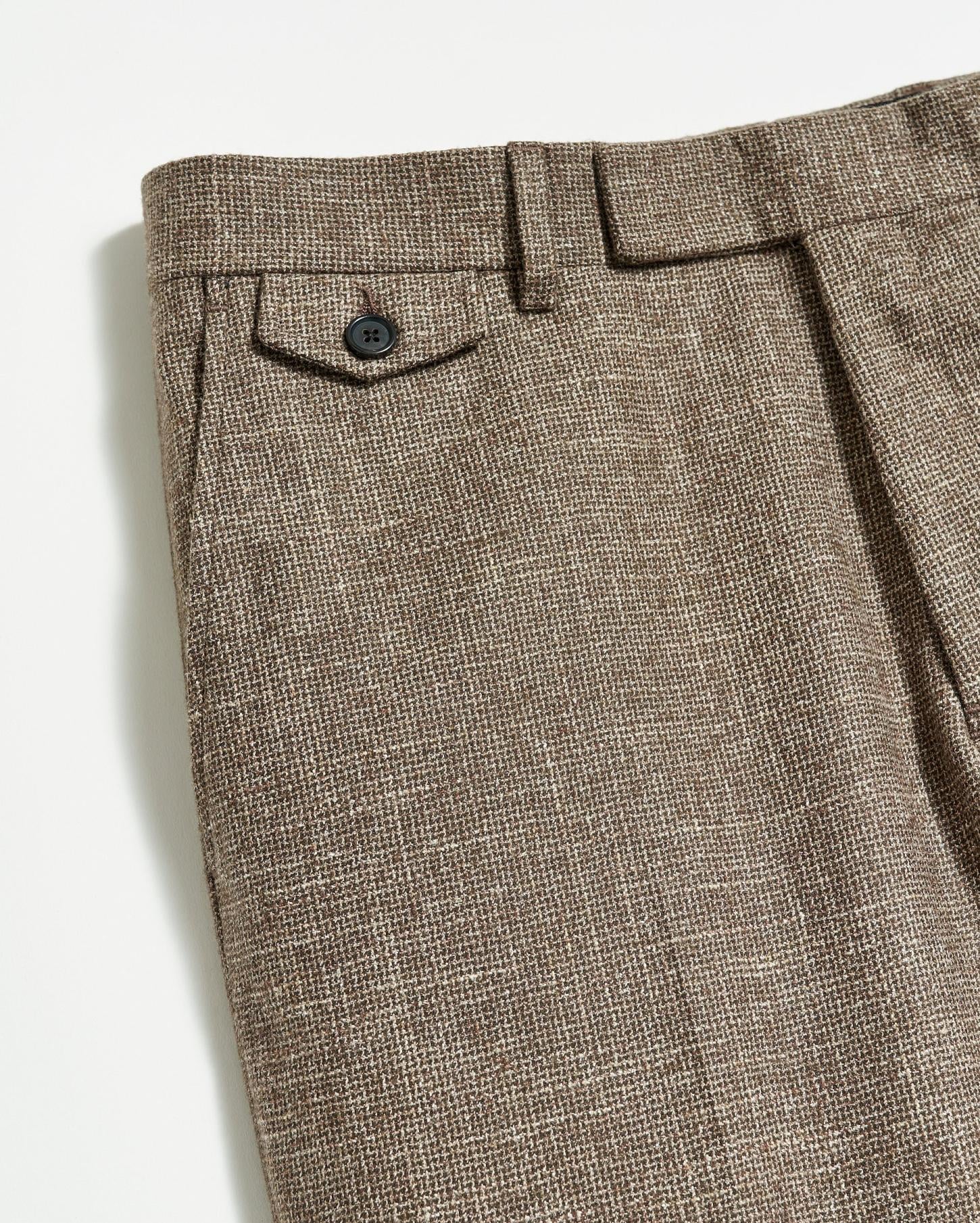 Men Flat Front Trouser Black/brown | Billy Reid Suiting