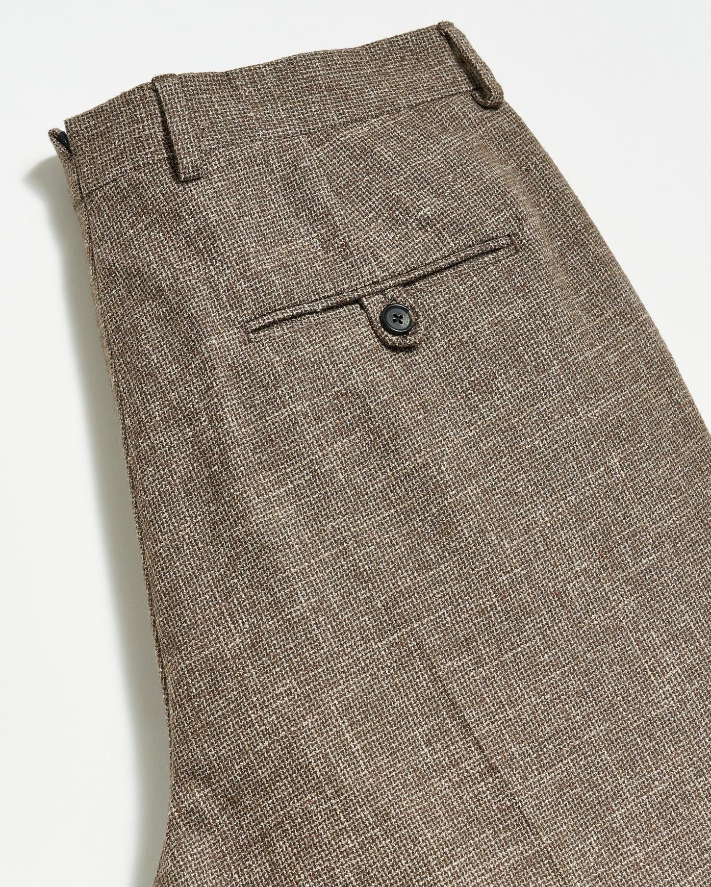 Men Flat Front Trouser Black/brown | Billy Reid Suiting