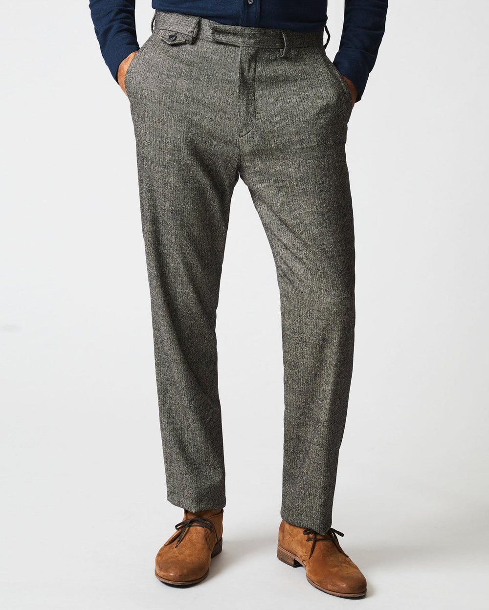Men Flat Front Trouser Black/white | Billy Reid Bottoms