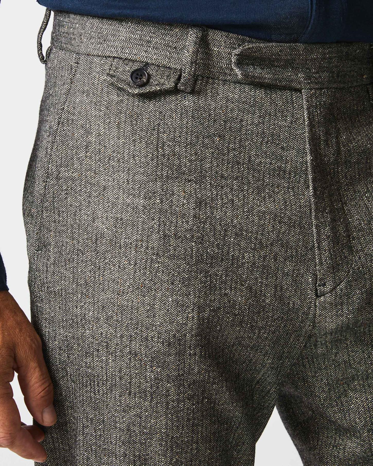 Men Flat Front Trouser Black/white | Billy Reid Bottoms