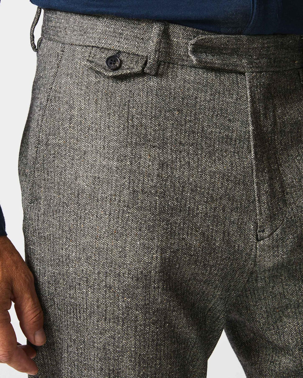 Men Flat Front Trouser Black/white | Billy Reid Bottoms