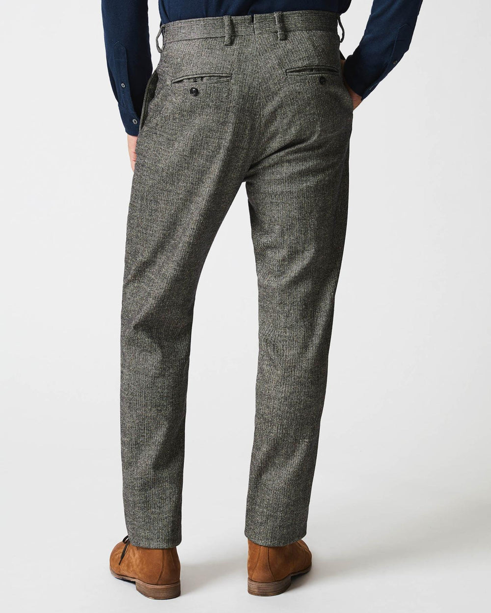 Men Flat Front Trouser Black/white | Billy Reid Bottoms