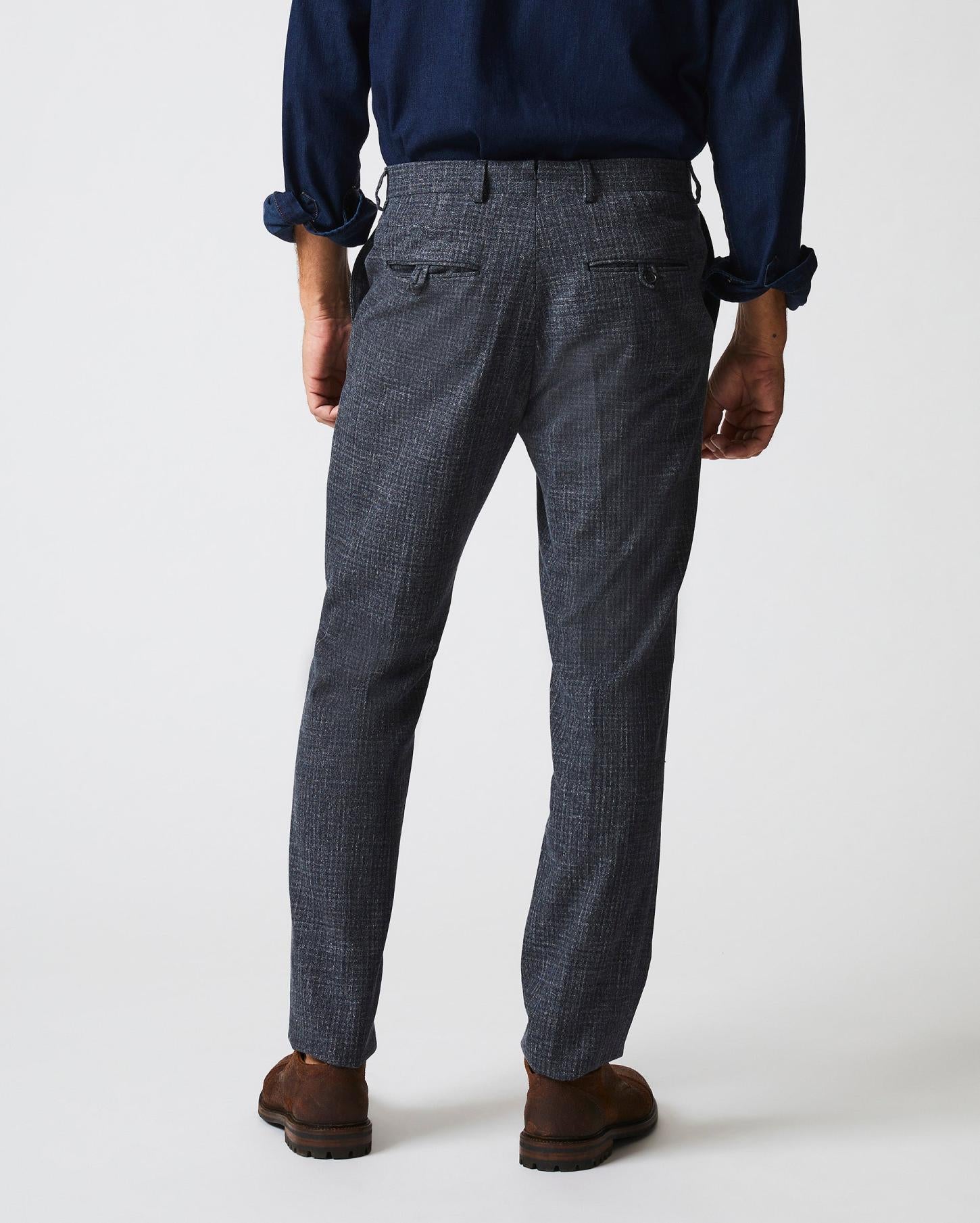 Men Flat Front Trouser Charcoal | Billy Reid Suiting