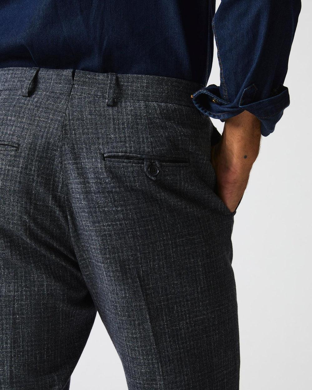 Men Flat Front Trouser Charcoal | Billy Reid Suiting