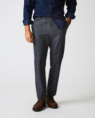 Men Flat Front Trouser Charcoal | Billy Reid Suiting
