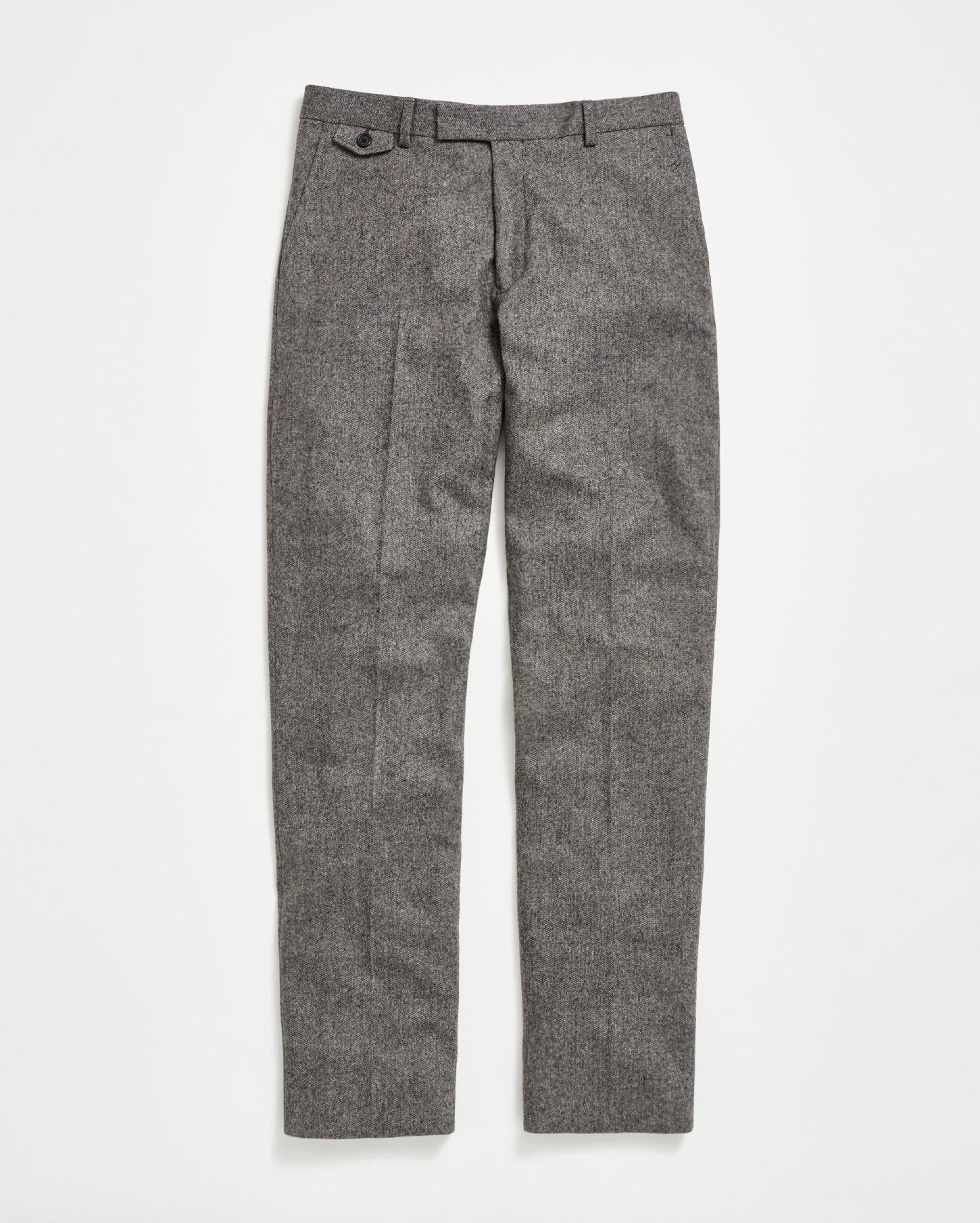 Men Flat Front Trouser Charcoal Grey | Billy Reid Suiting