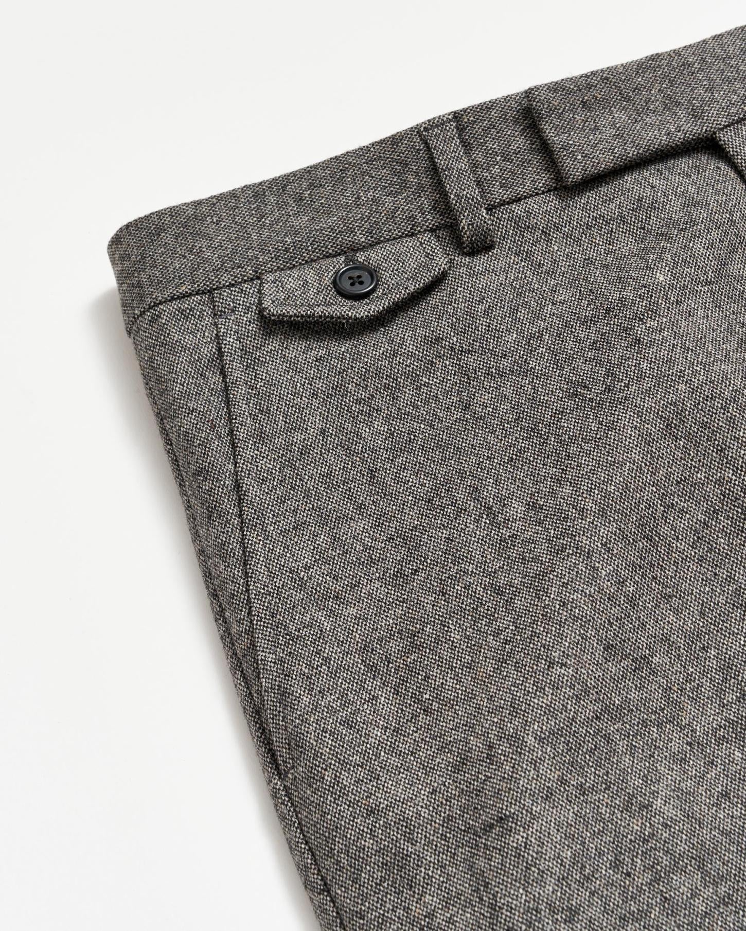 Men Flat Front Trouser Charcoal Grey | Billy Reid Suiting