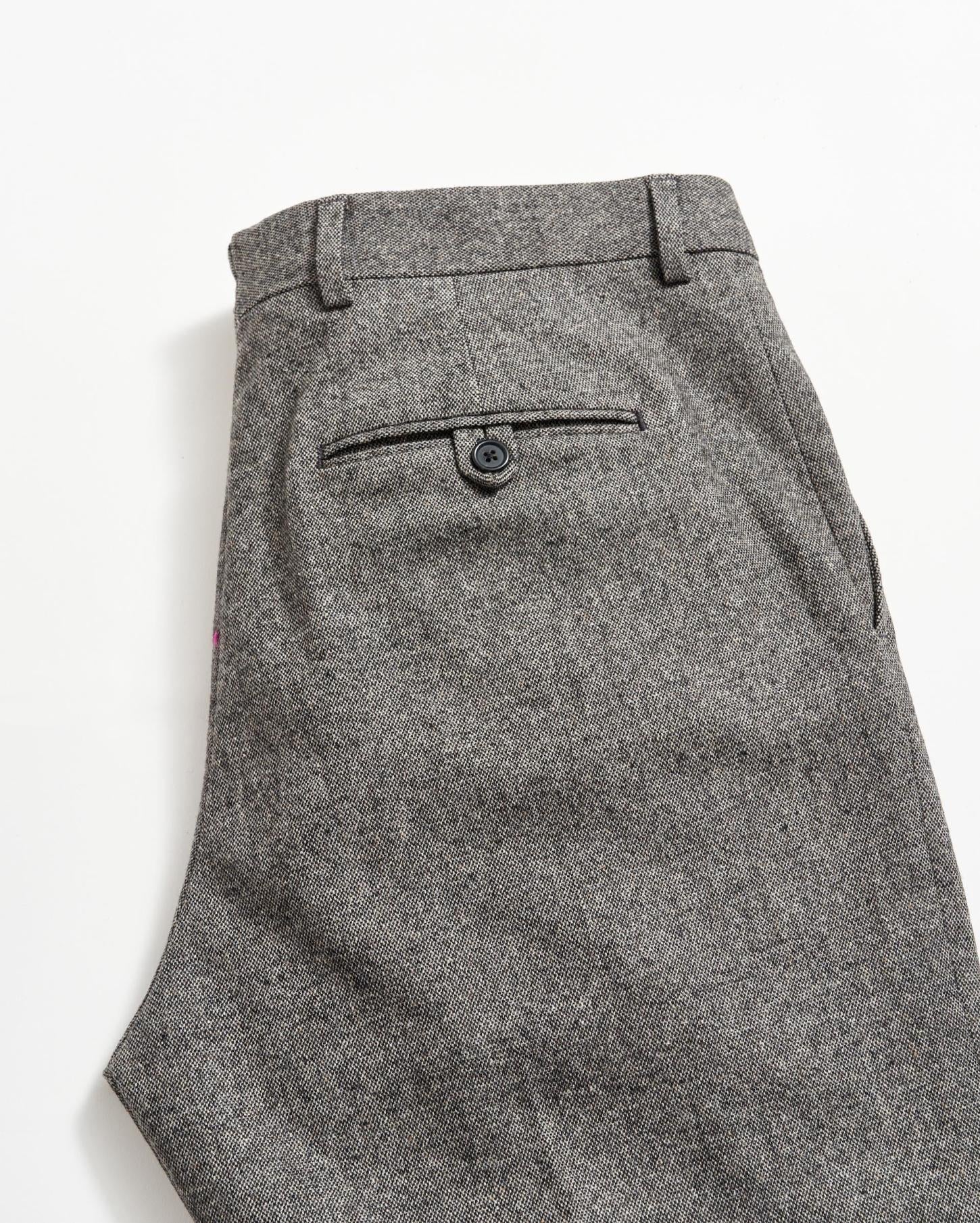 Men Flat Front Trouser Charcoal Grey | Billy Reid Suiting