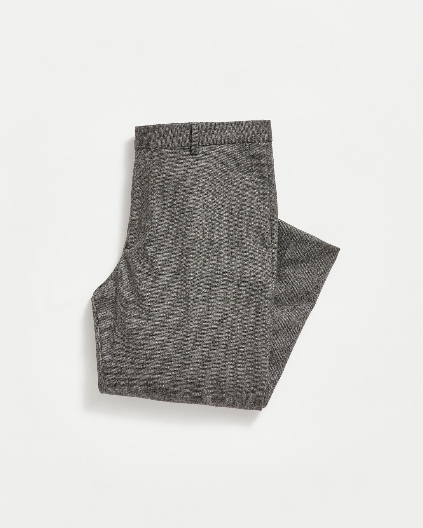 Men Flat Front Trouser Charcoal Grey | Billy Reid Suiting