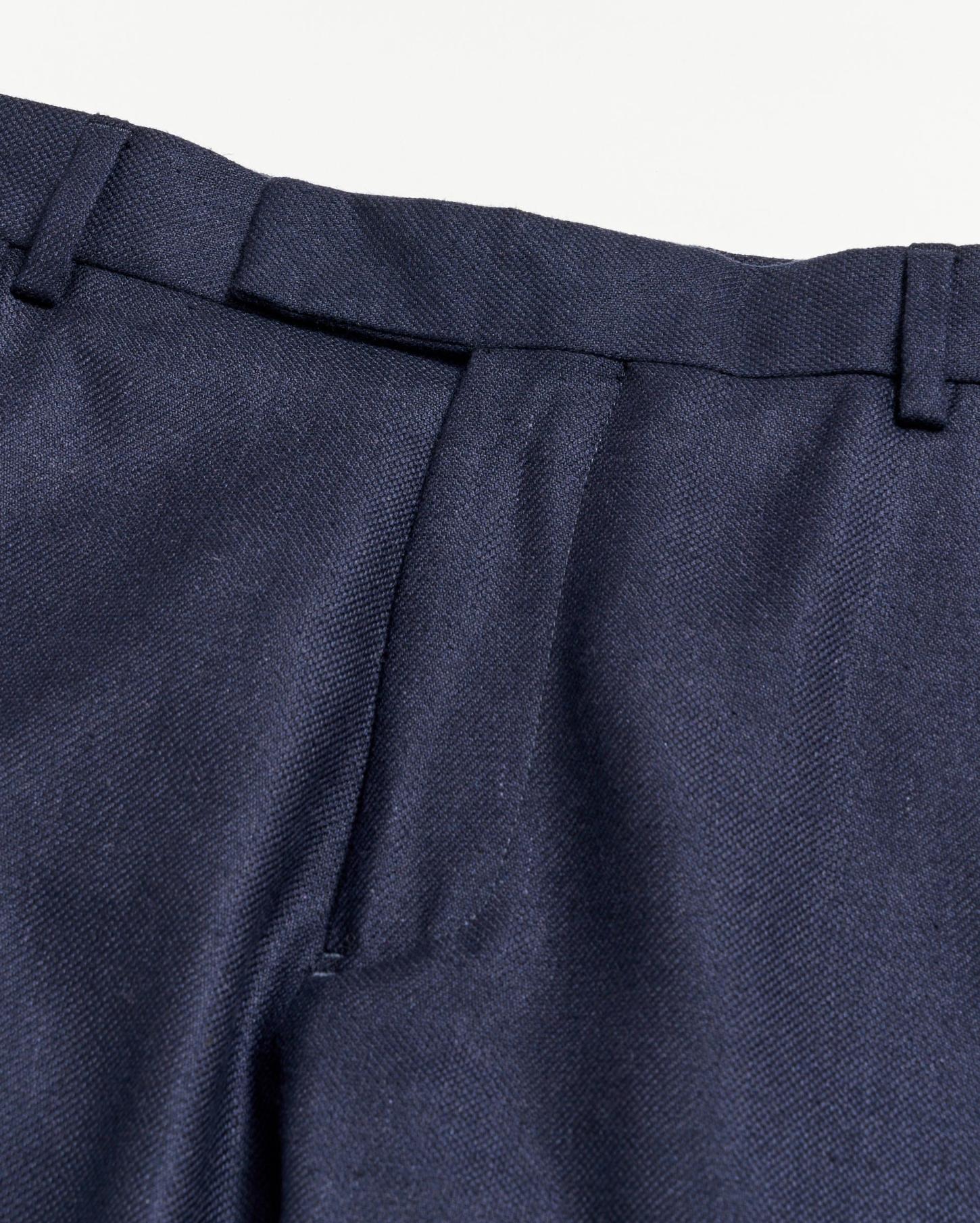 Men Flat Front Trouser Dark Navy | Billy Reid Suiting