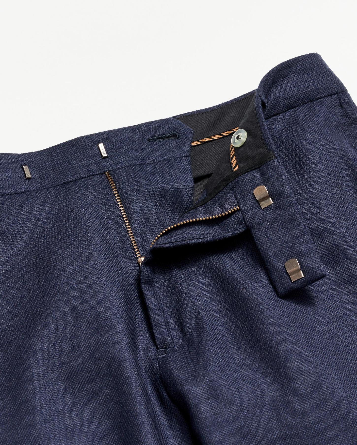 Men Flat Front Trouser Dark Navy | Billy Reid Suiting
