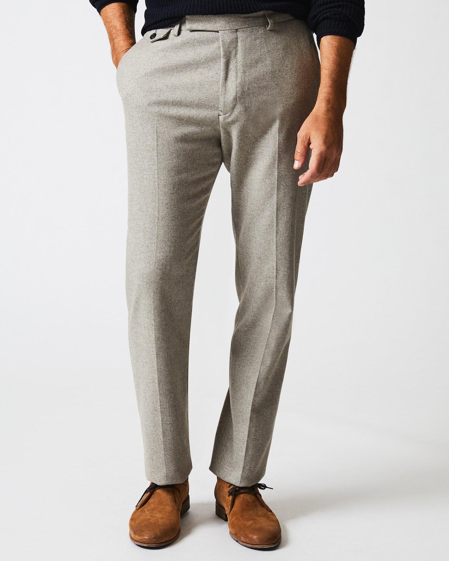 Men Flat Front Trouser Grey | Billy Reid Suiting