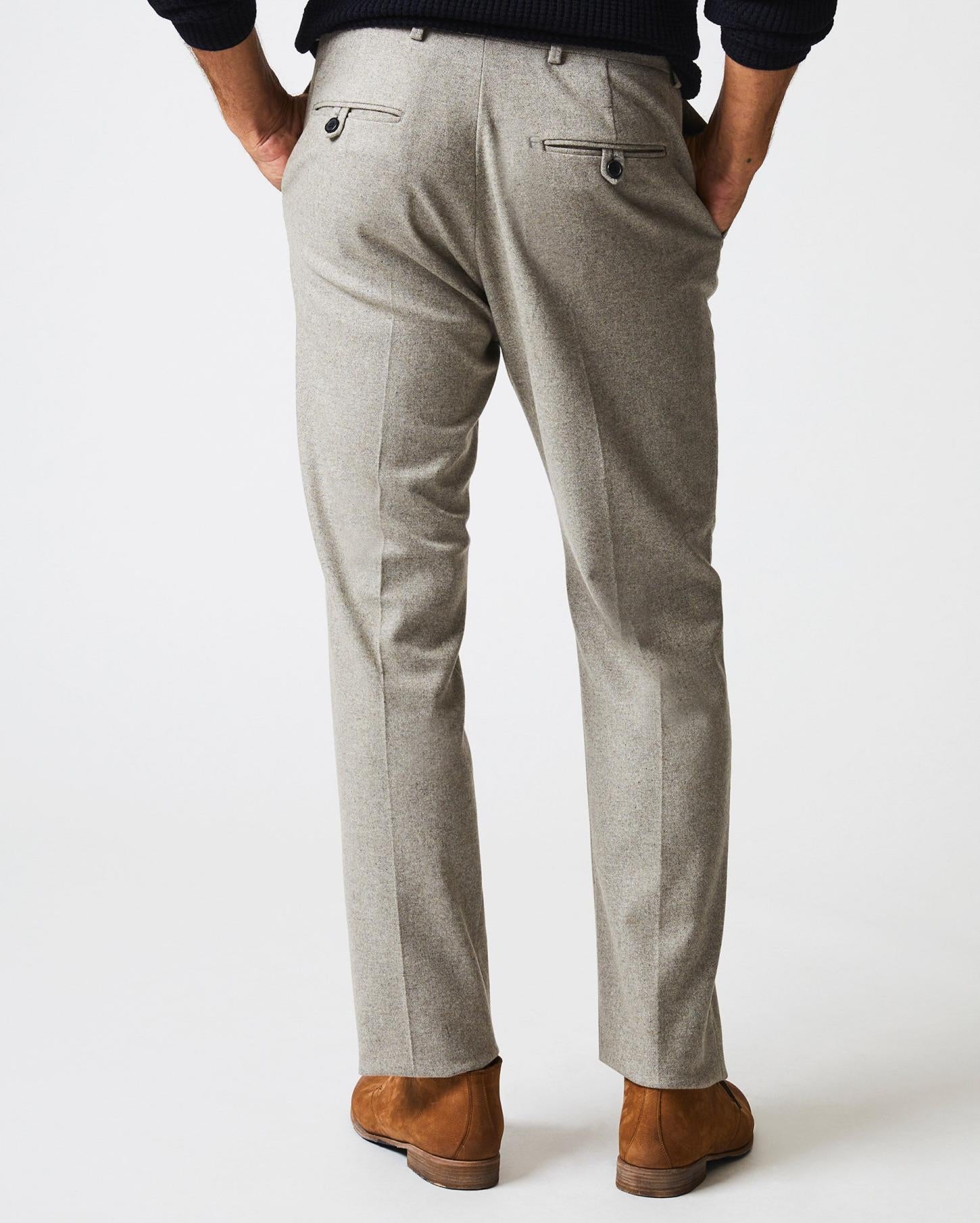 Men Flat Front Trouser Grey | Billy Reid Suiting