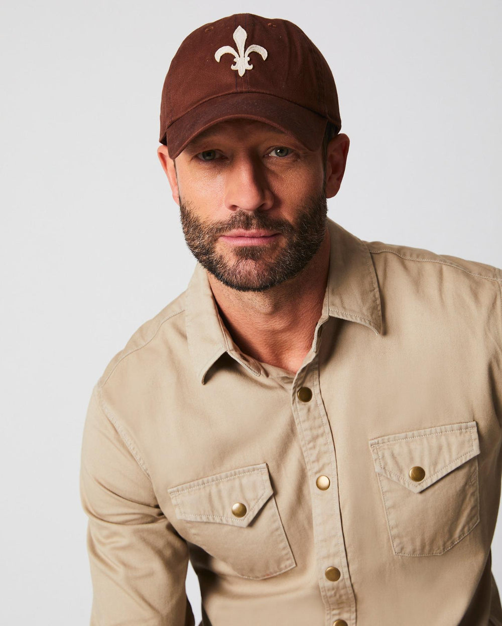 Men Fleur De Lis Cap Billys Brown | Billy Reid Accessories