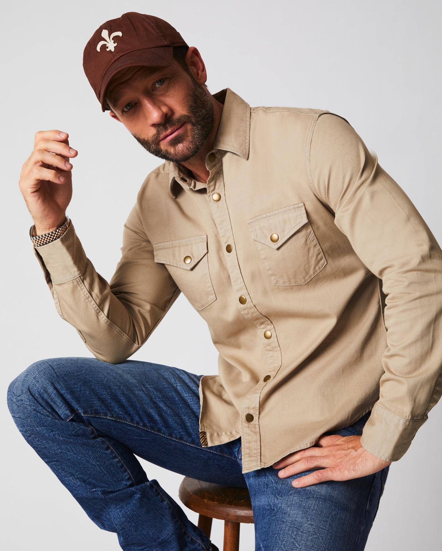 Men Fleur De Lis Cap Billys Brown | Billy Reid Accessories