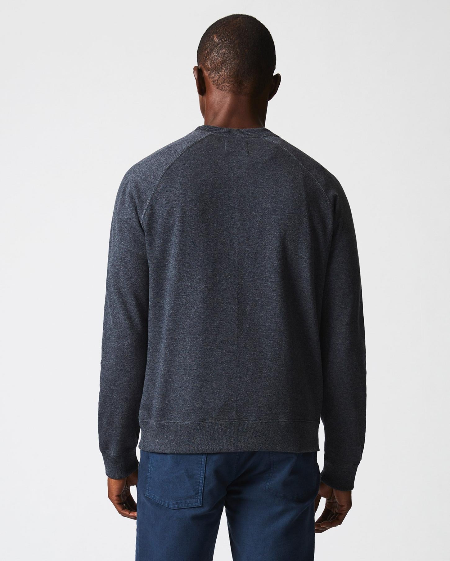 Men Football Crew Grey | Billy Reid Sweaters &amp; Sweatshirts