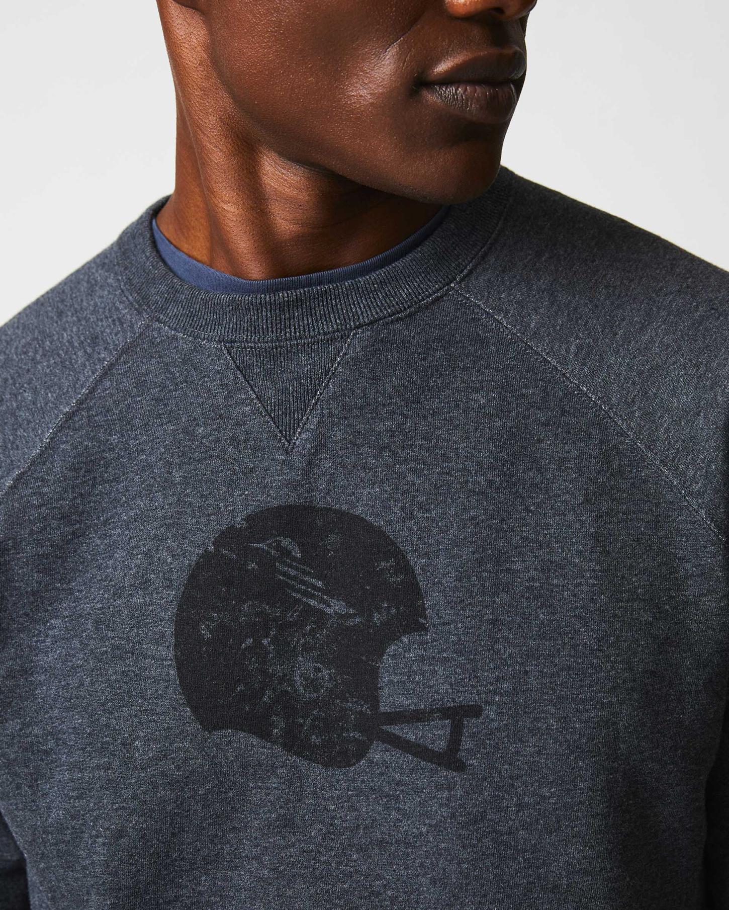 Men Football Crew Grey | Billy Reid Sweaters &amp; Sweatshirts